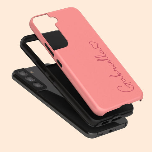 Personalized Cute Vibrant Heart Accent Galaxy Case